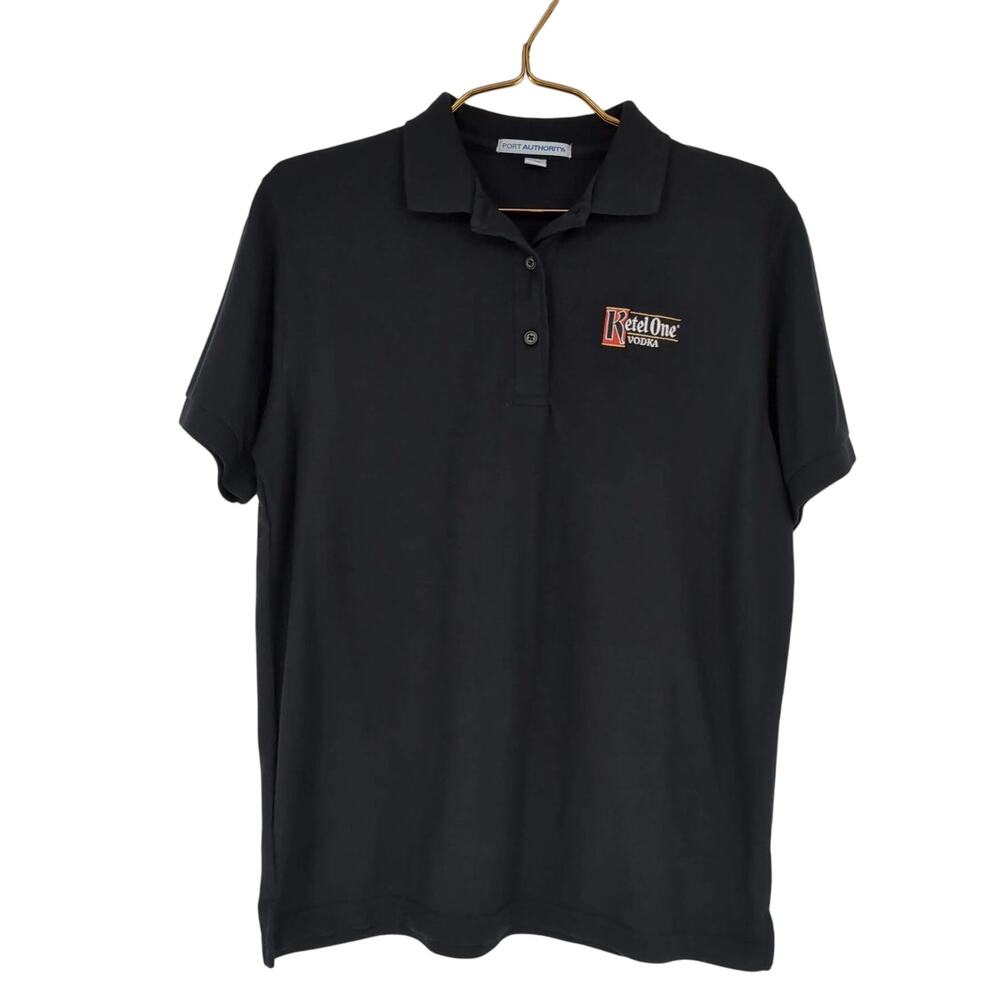 Ketel One Vodka Embroidered Women's Black Golf Shirt/Tee/Polo Top - Size M - EUC